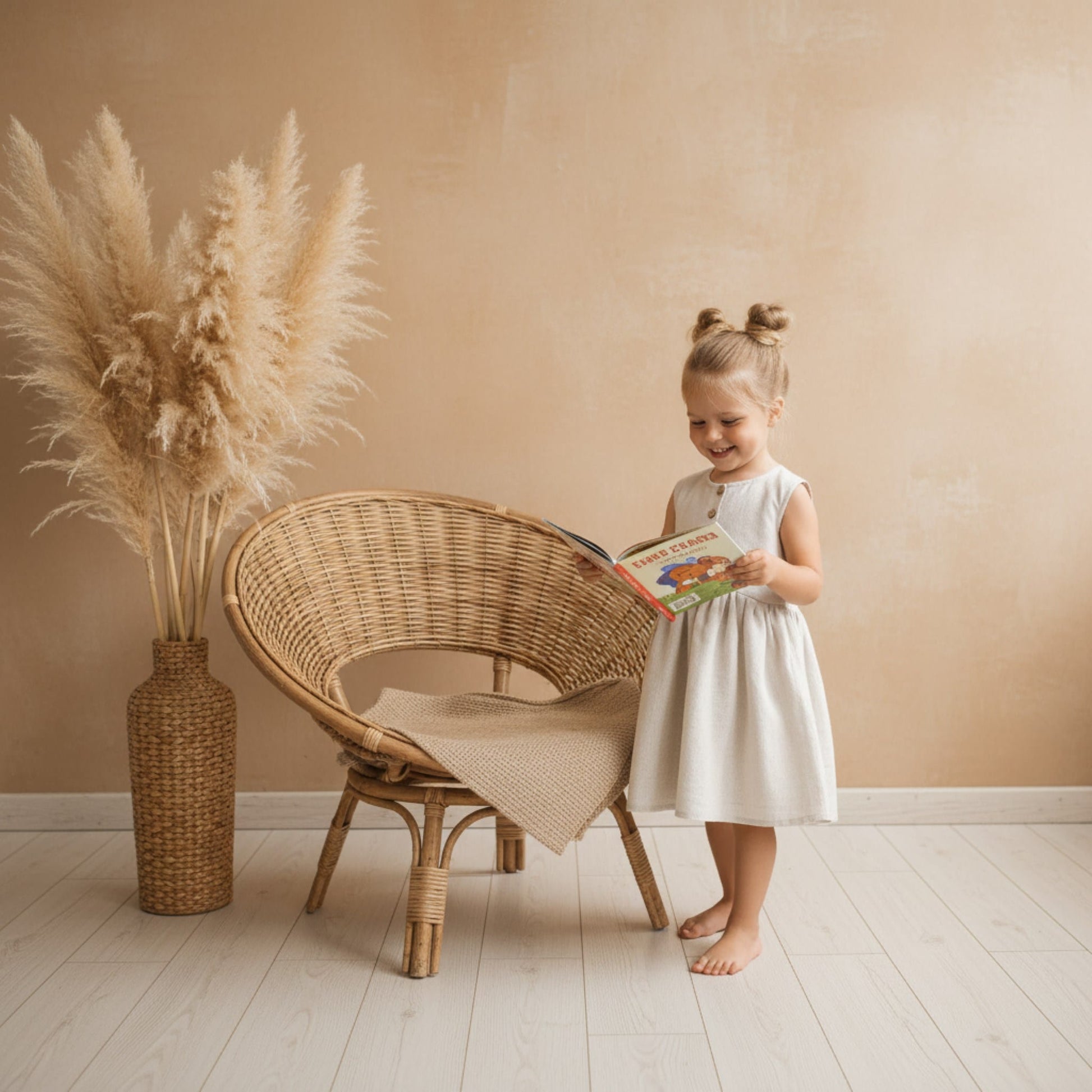 Sleeveless Girls Linen Dress, Linen Dress For Kids