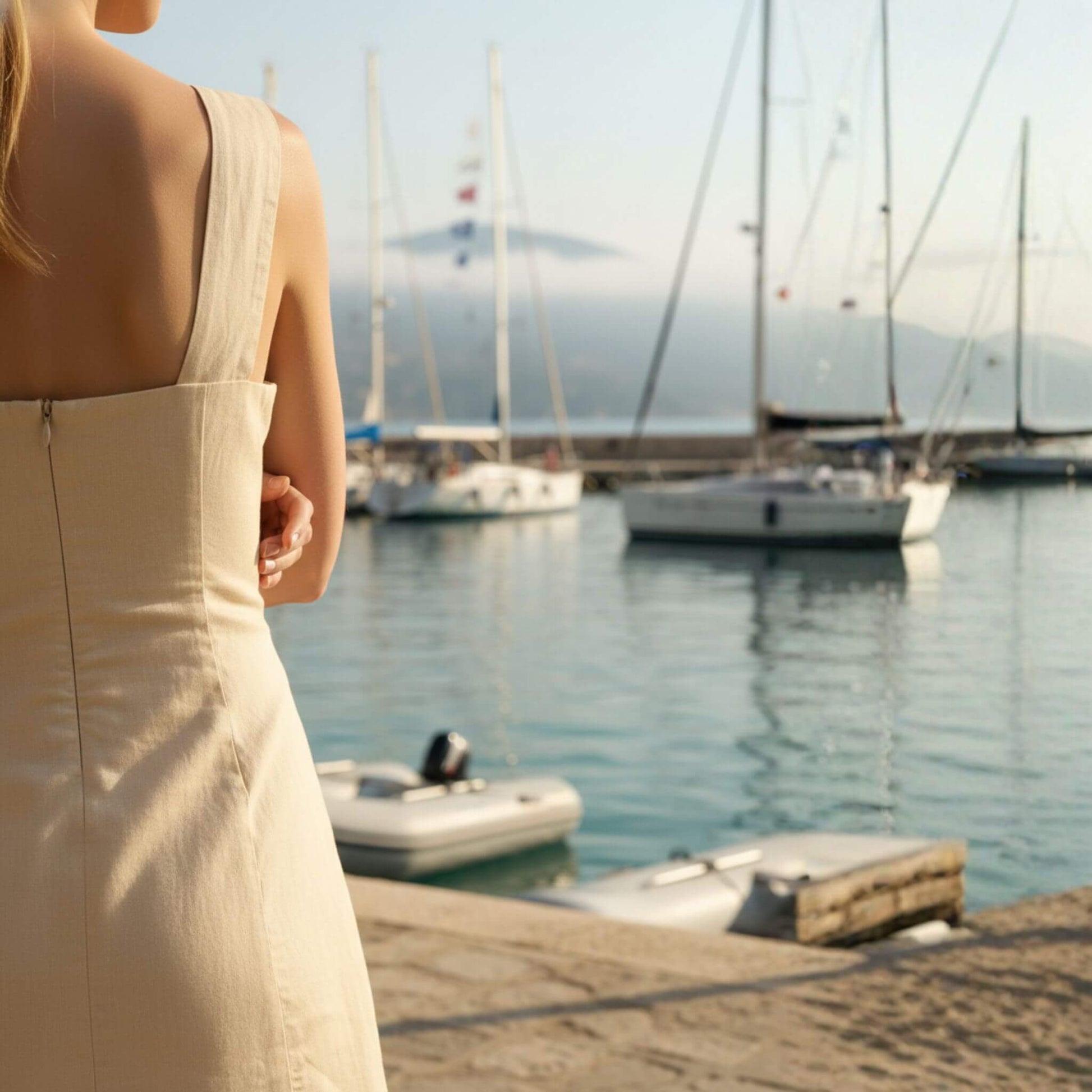 Sleeveless Linen Mini Dress, A Line Mini Dress