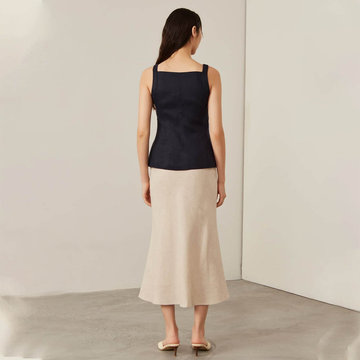 Sleeveless Linen Vest Top, Button Front Linen Top