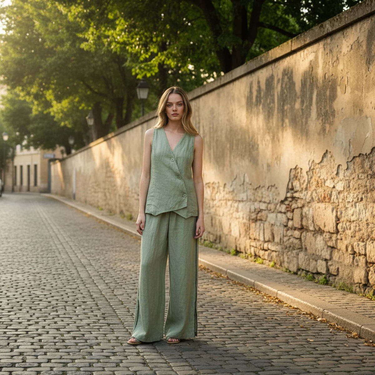 Sleeveless Linen Vest Top, Linen Vest Womens
