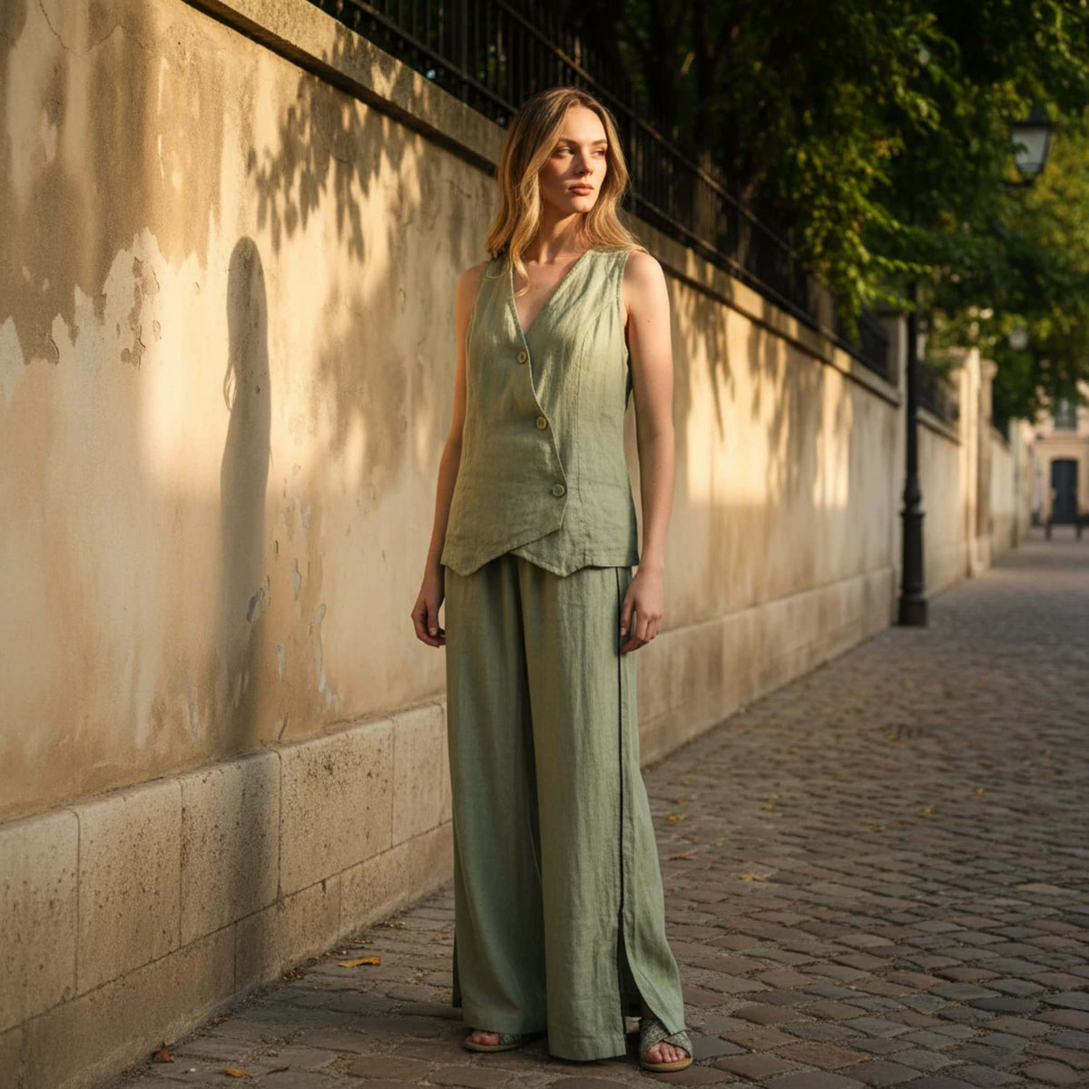 Sleeveless Linen Vest Top, Linen Vest Womens
