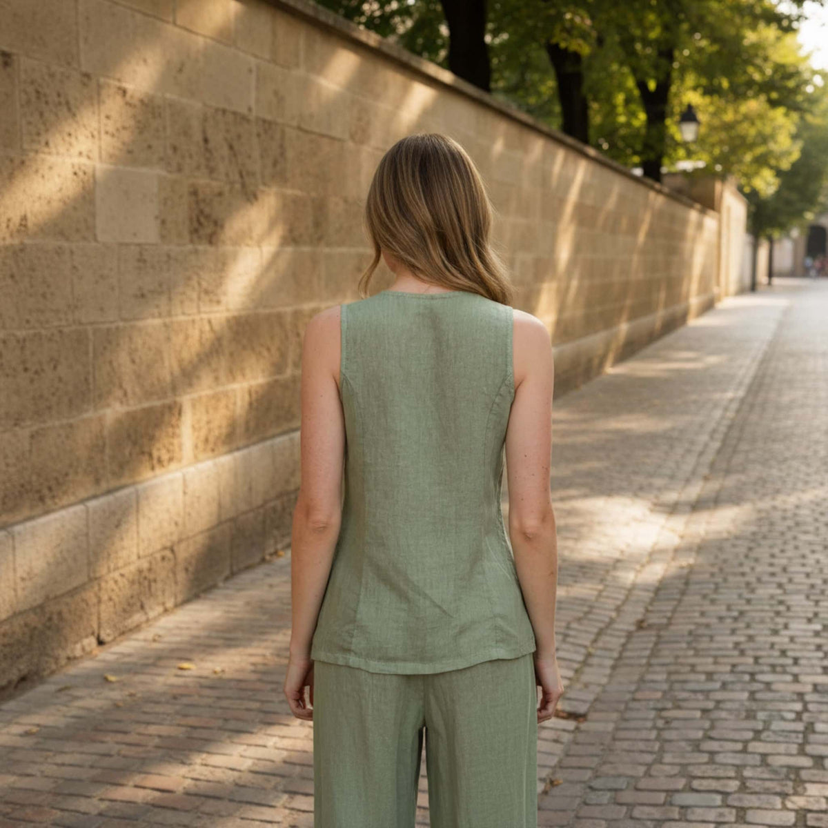 Sleeveless Linen Vest Top, Linen Vest Womens