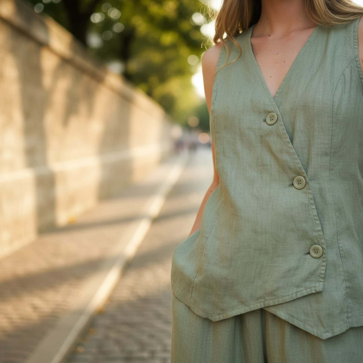 Sleeveless Linen Vest Top, Linen Vest Womens