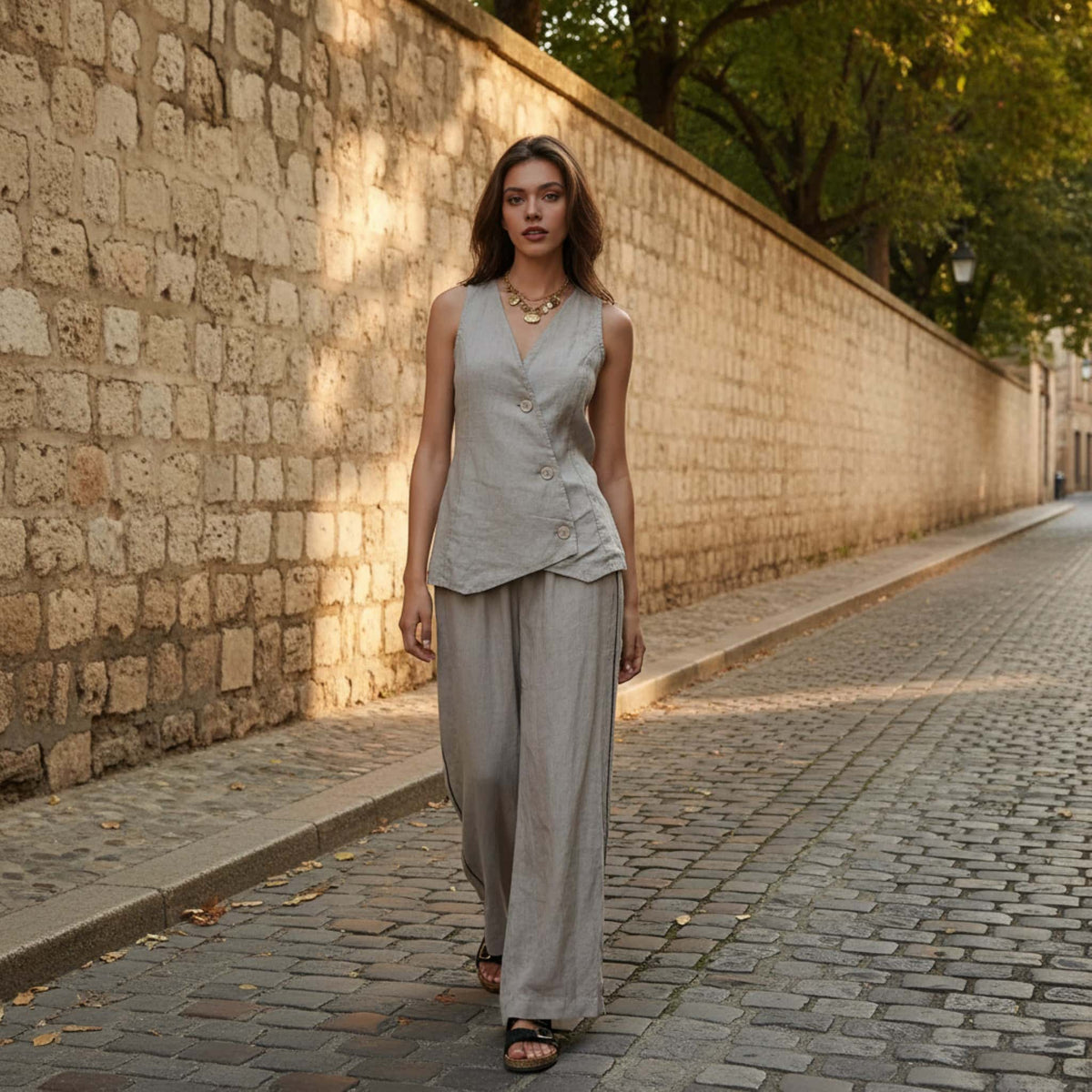 Sleeveless Linen Vest Top, Linen Vest Womens