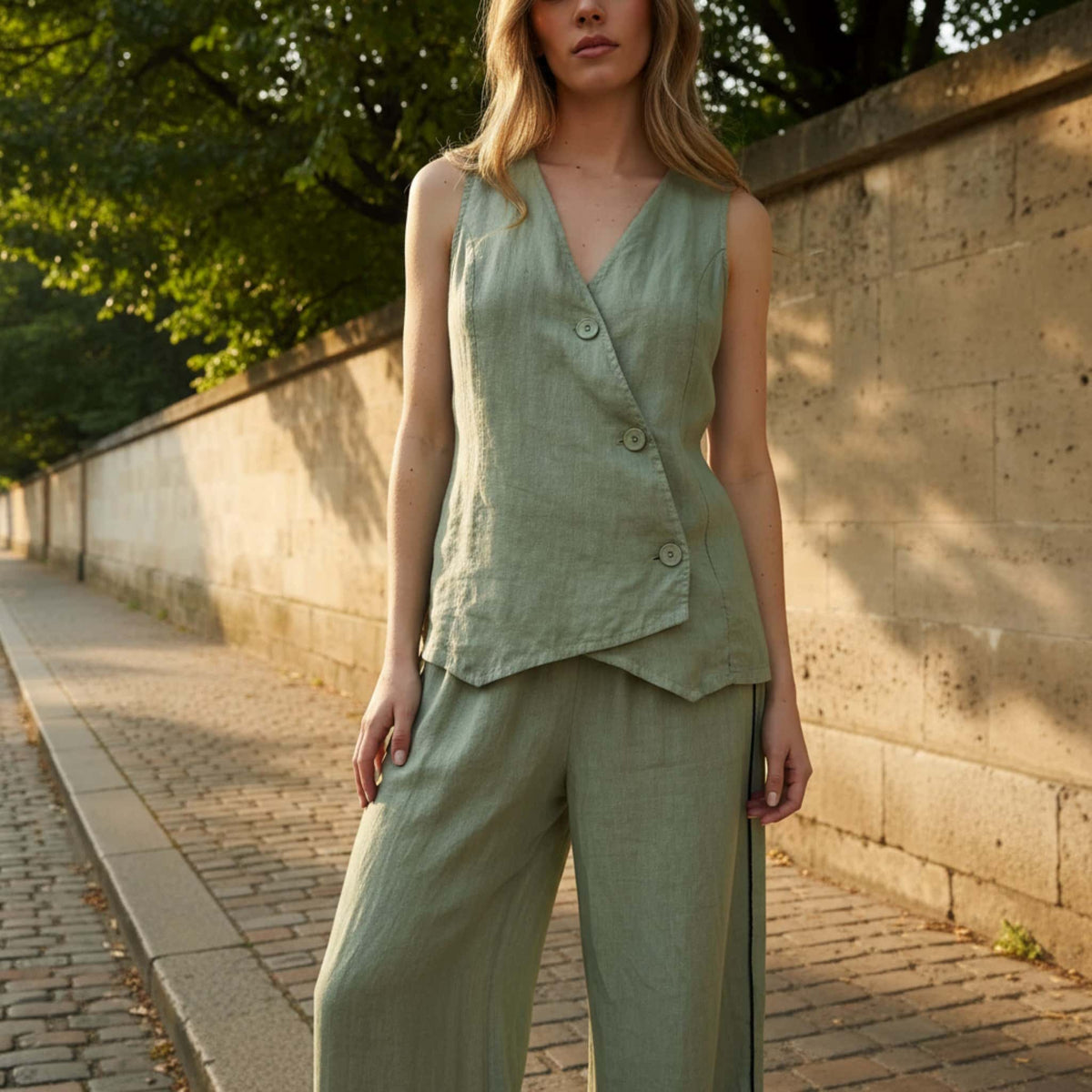 Sleeveless Linen Vest Top, Linen Vest Womens