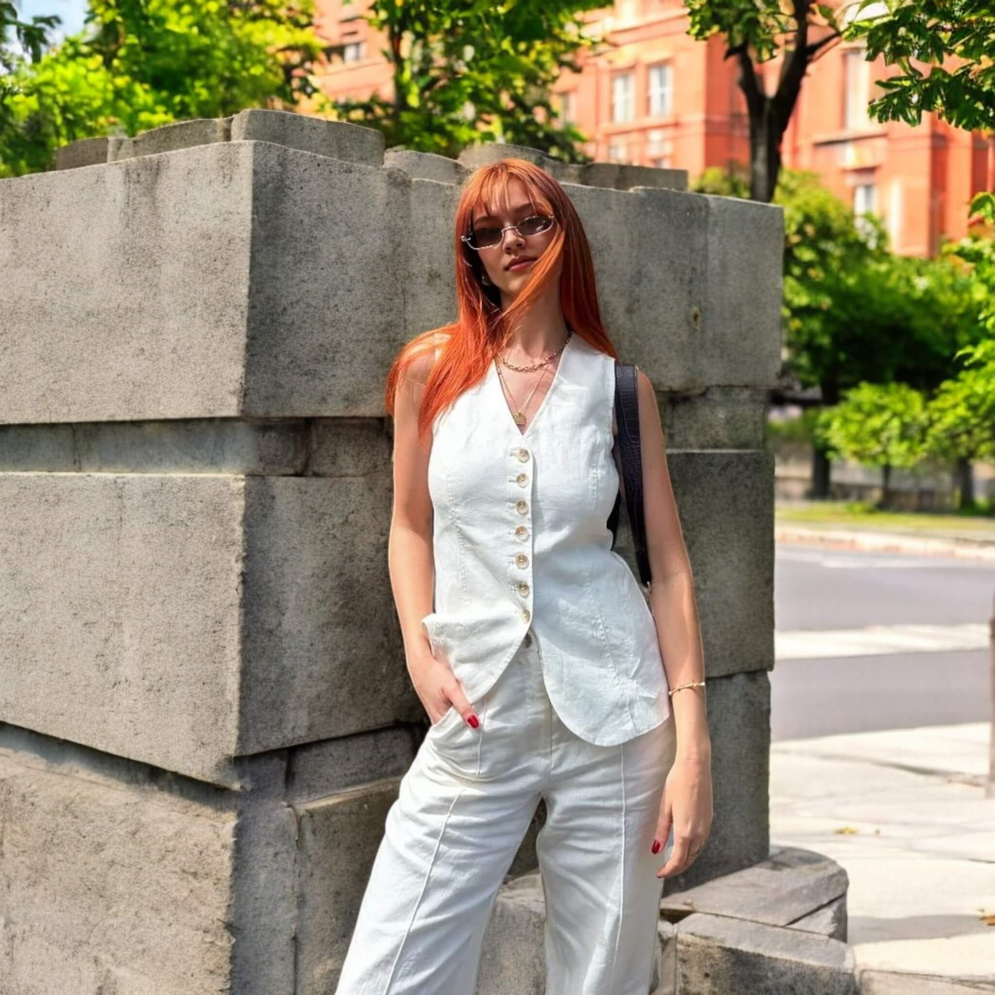 Sleeveless Linen Vest Top, Tailored Linen Waistcoat