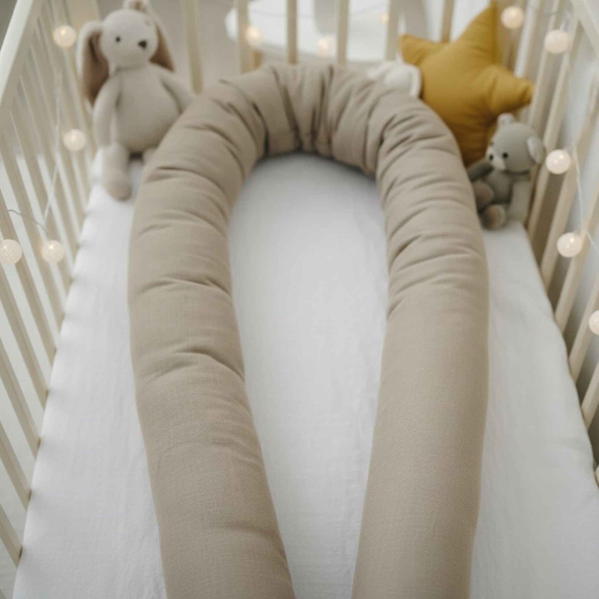 Snake Baby Crib Bumpers, Linen Crib Bumper
