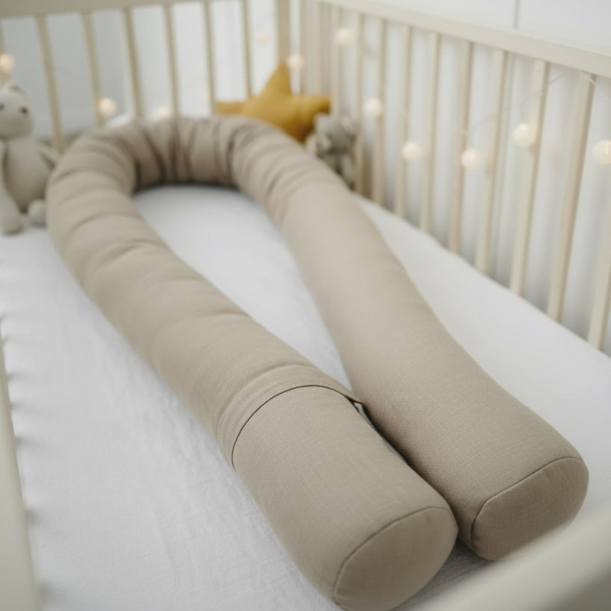 Snake Baby Crib Bumpers, Linen Crib Bumper