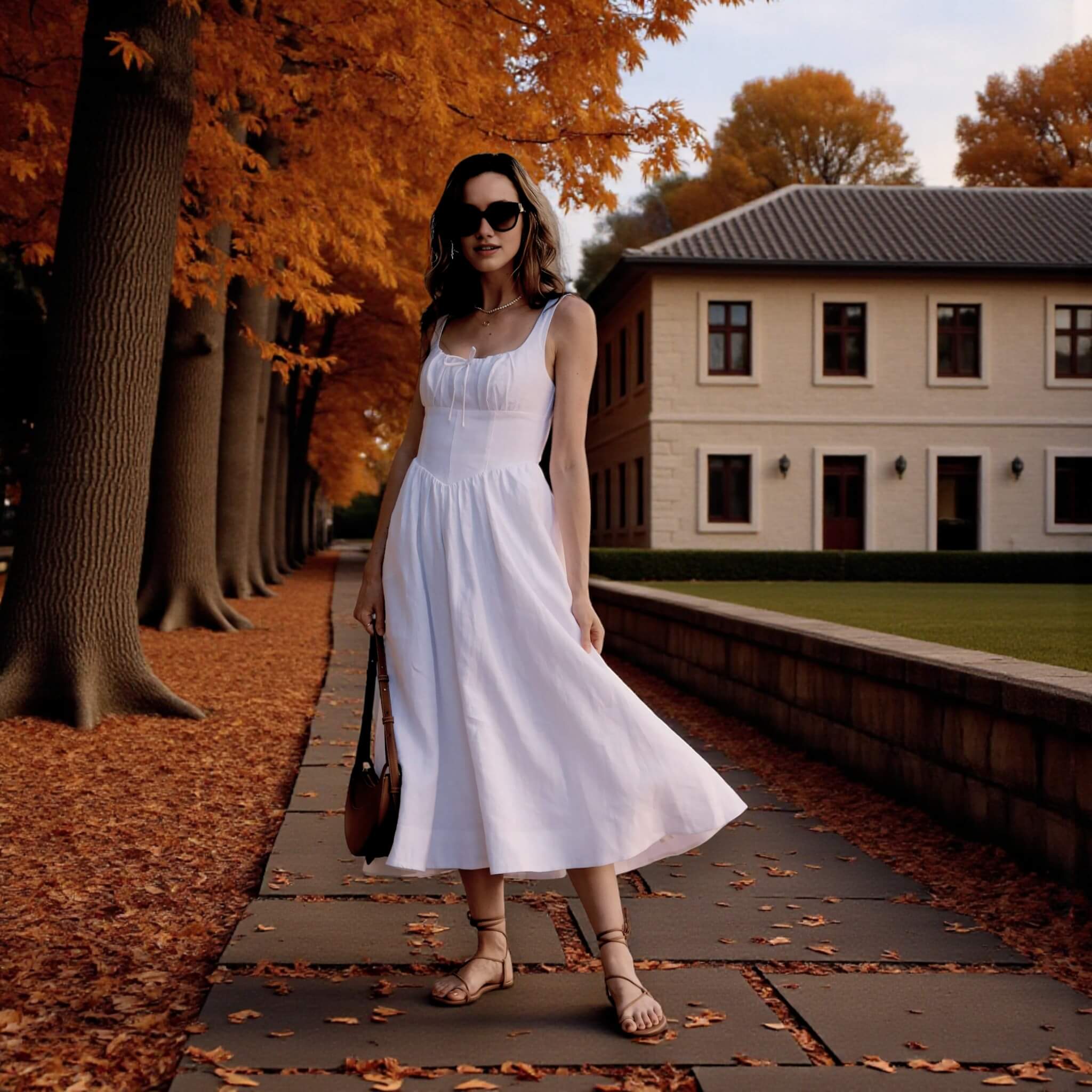 Summer Linen Dress, Sleeveless Midi Dress