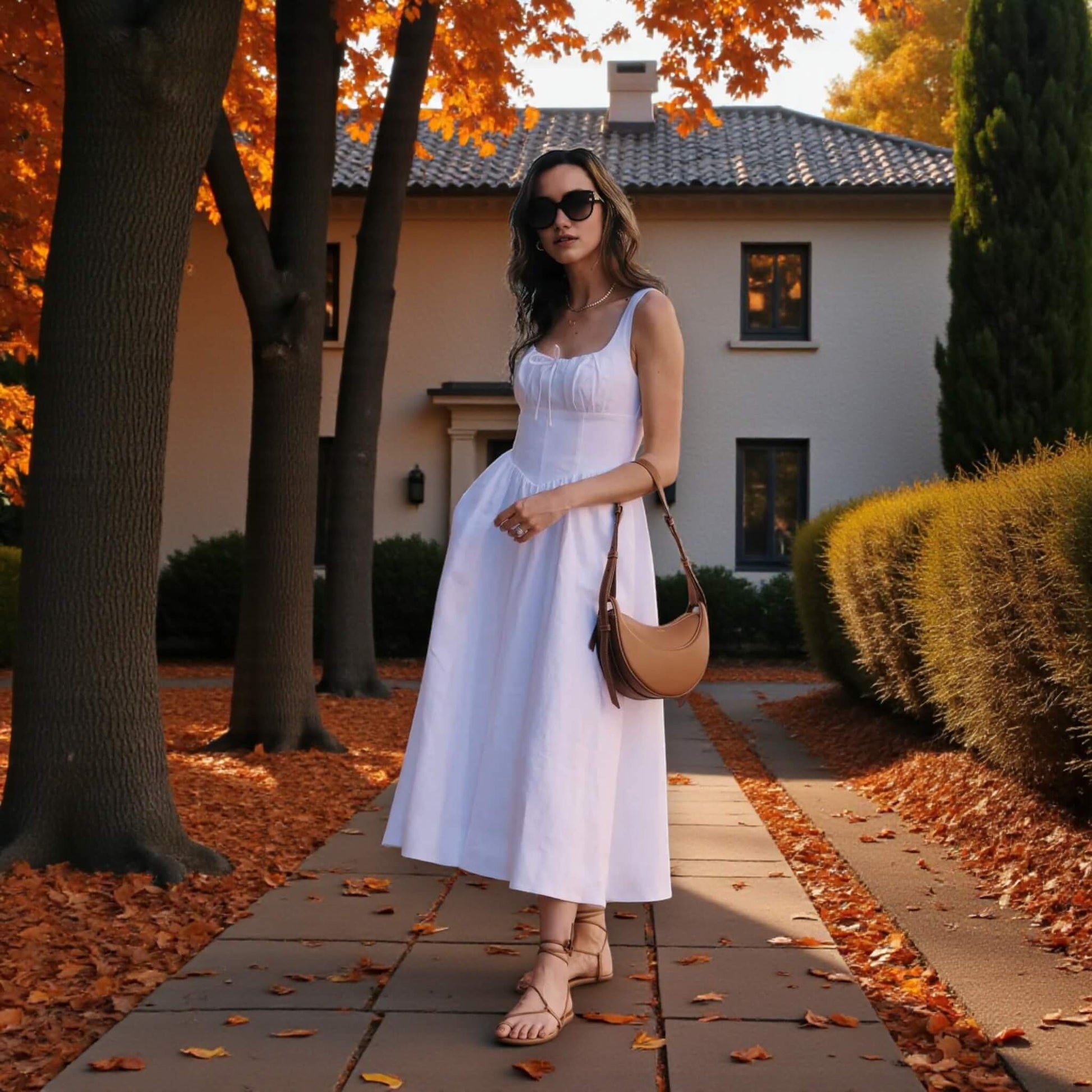 Summer Linen Dress, Sleeveless Midi Dress