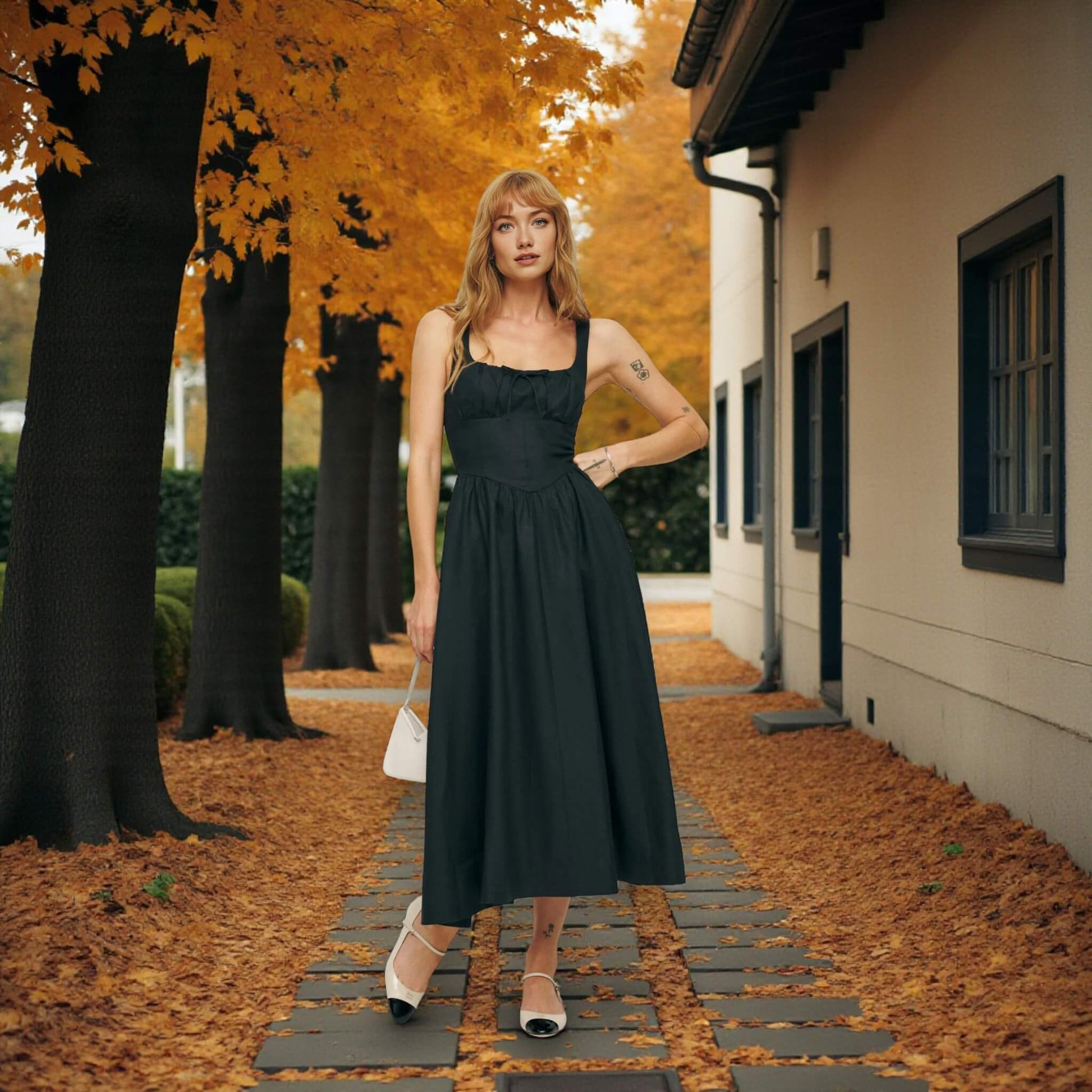 Summer Linen Dress, Sleeveless Midi Dress