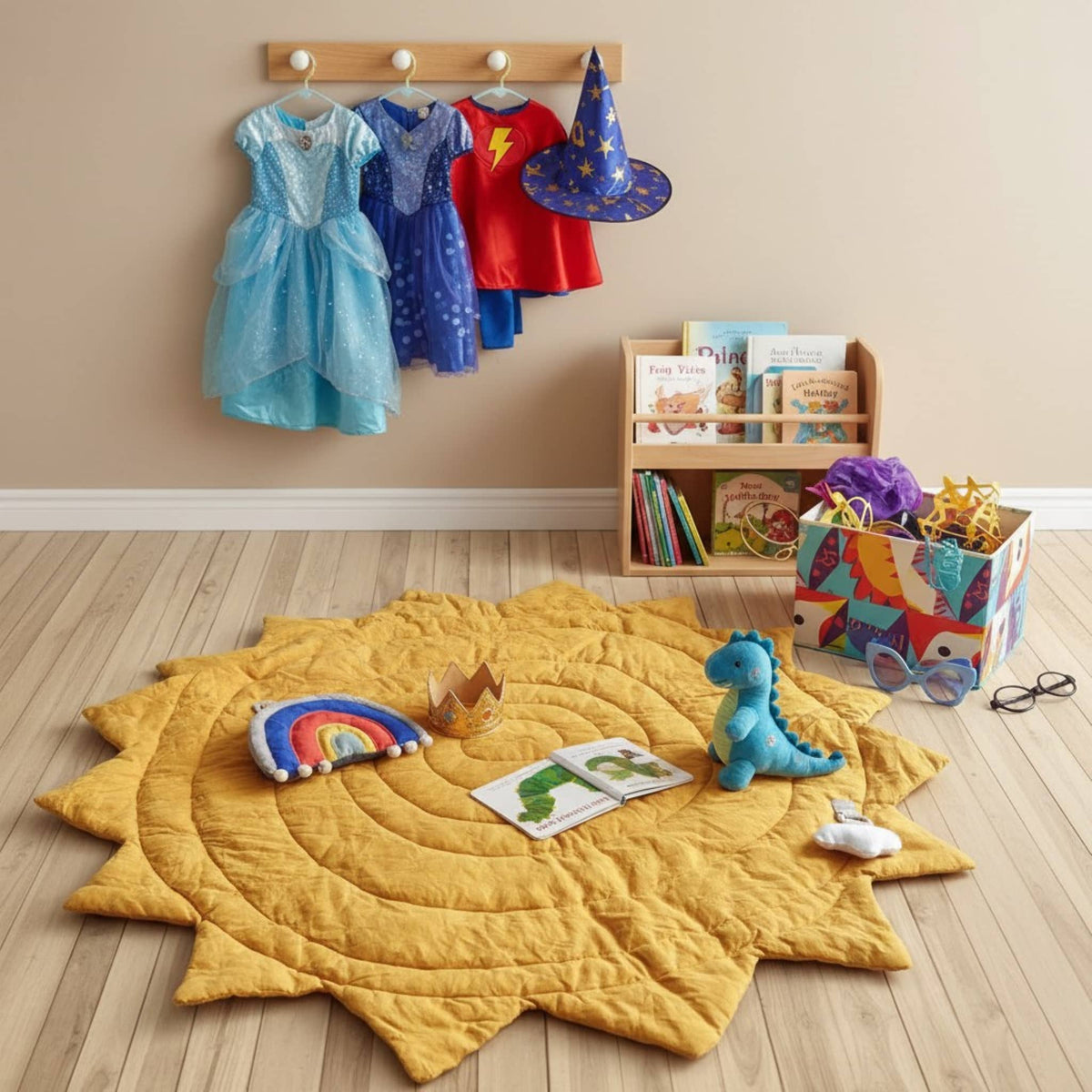 Sun Linen Baby Play Mat, Quilted Kids Play Mat