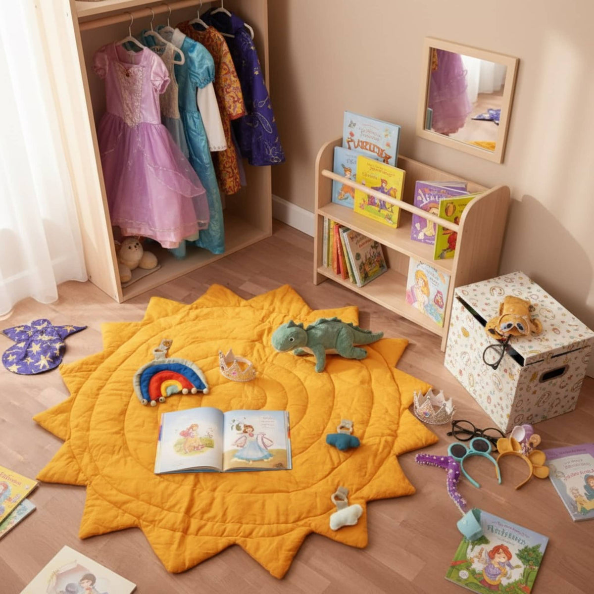 Sun Linen Baby Play Mat, Quilted Kids Play Mat