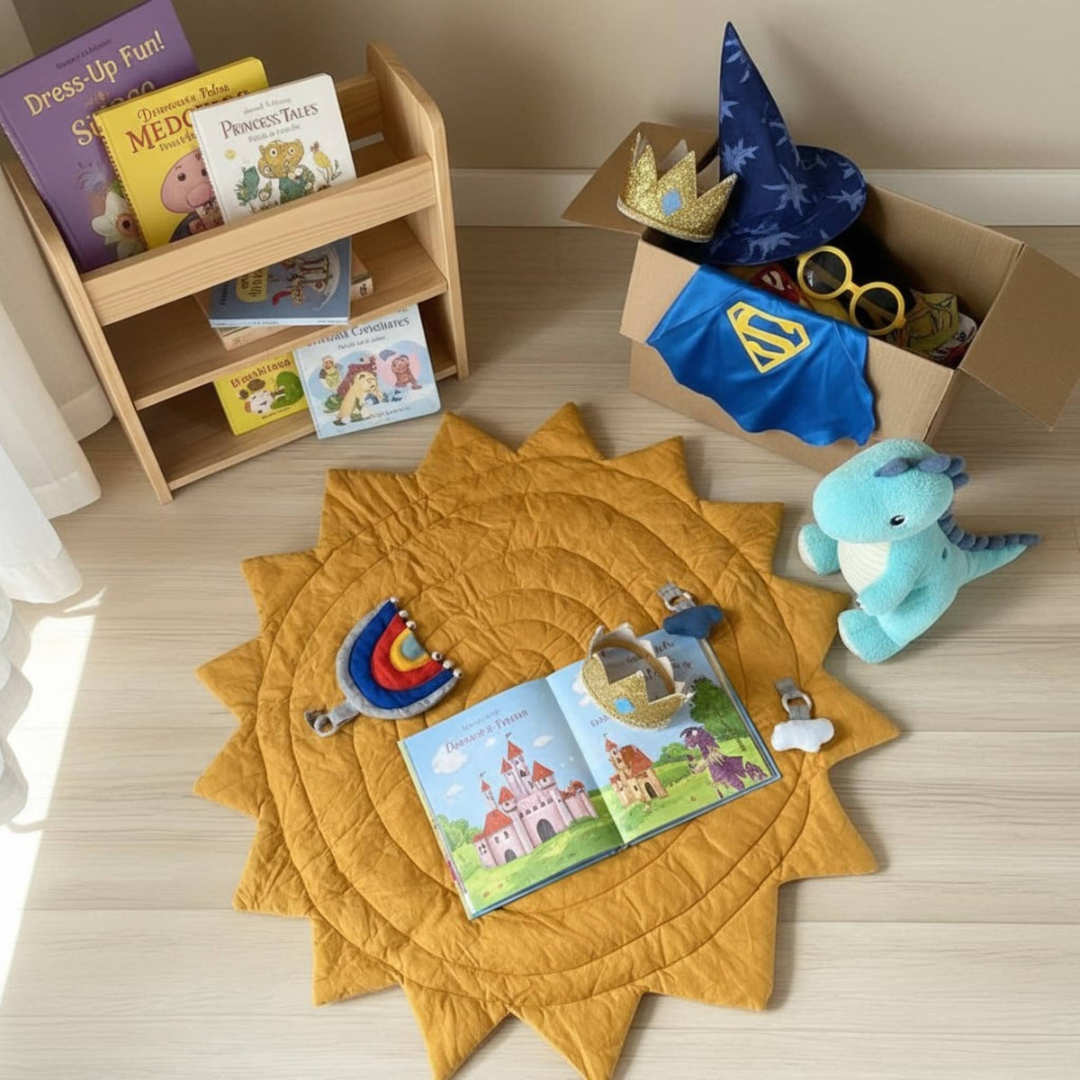 Sun Linen Baby Play Mat, Quilted Kids Play Mat