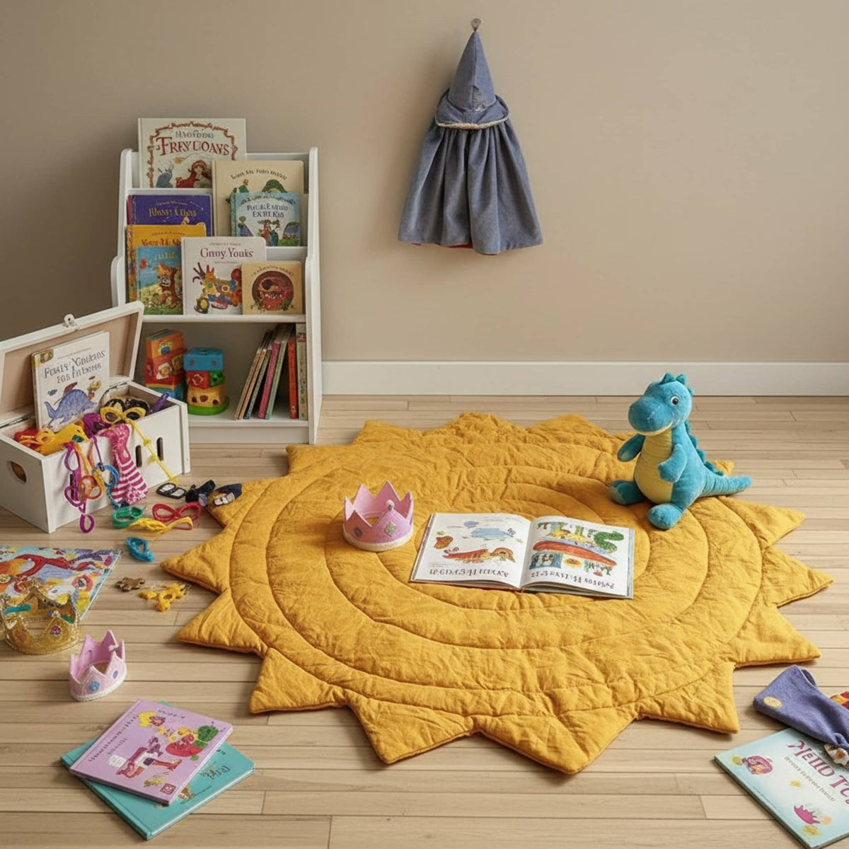 Sun Linen Baby Play Mat, Quilted Kids Play Mat