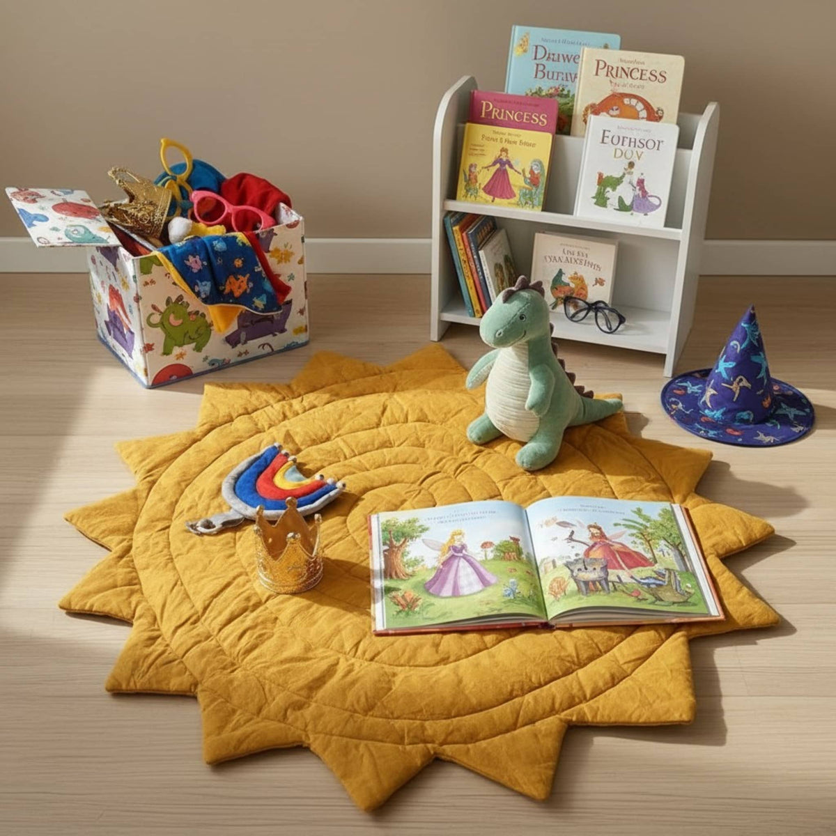 Sun Linen Baby Play Mat, Quilted Kids Play Mat