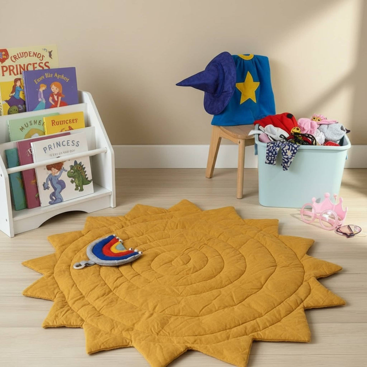 Sun Linen Baby Play Mat, Quilted Kids Play Mat
