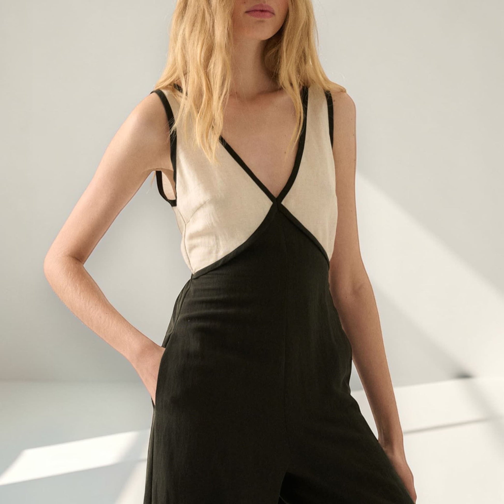 Wide Leg Linen Jumpsuit, Linen Jumpsuit Women