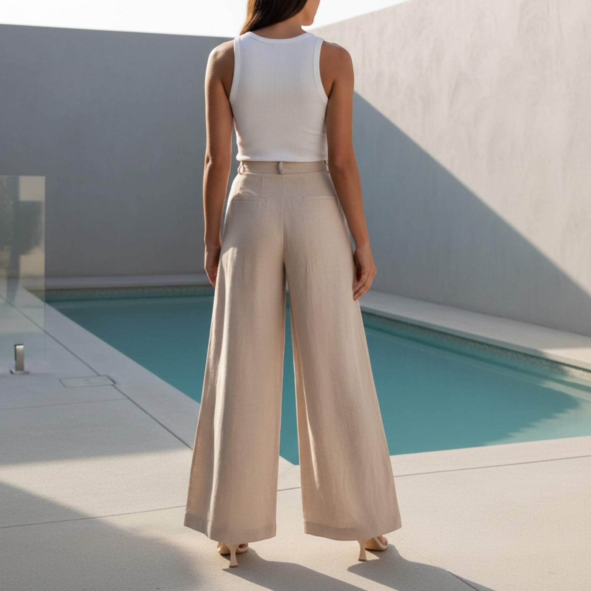 Wide Leg Linen Pants, Linen Pants Women