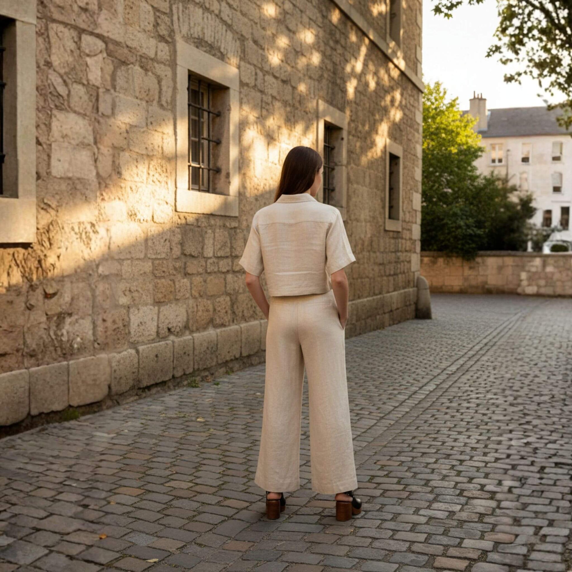 Wide Leg Linen Pants Women, Women Linen Pants