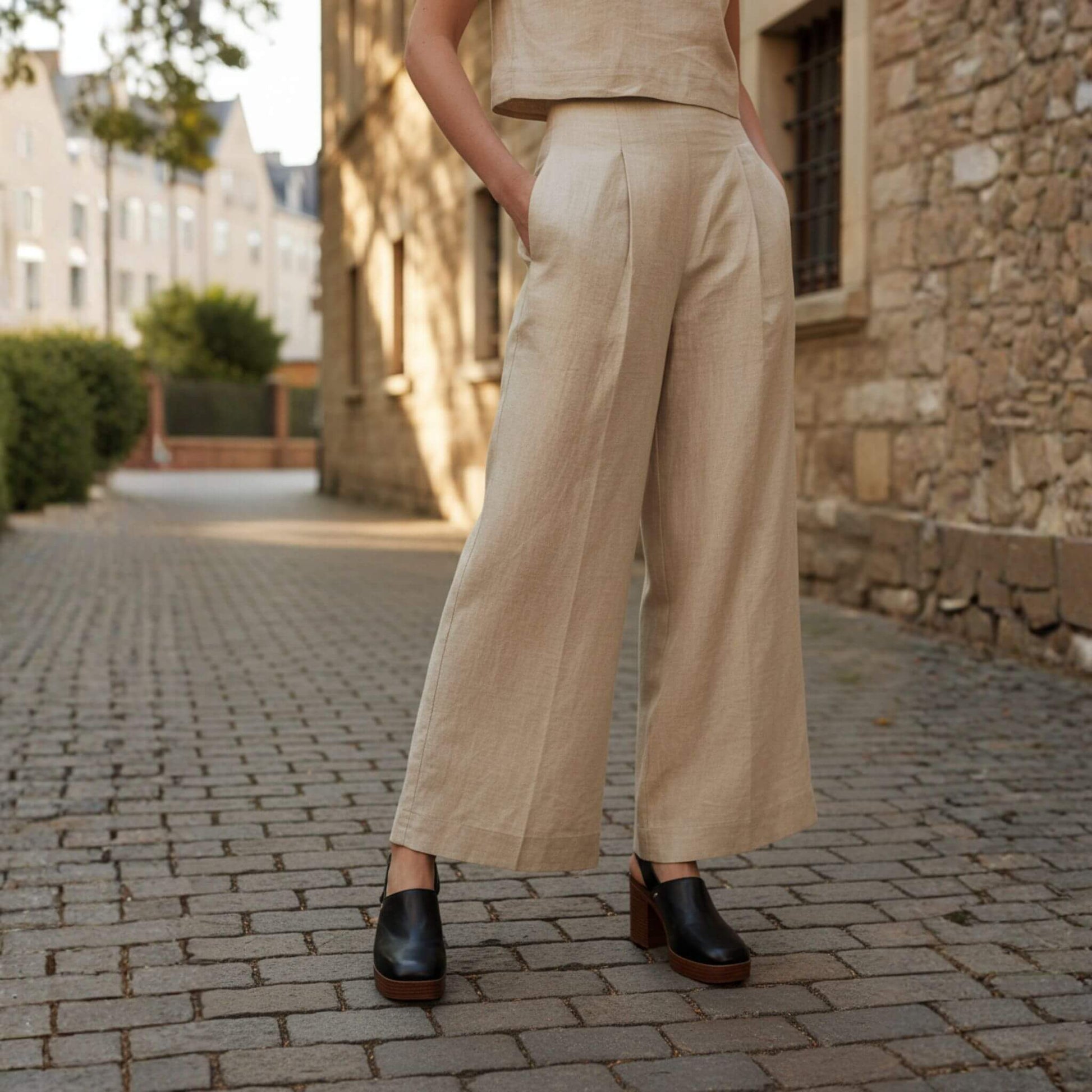 Wide Leg Linen Pants Women, Women Linen Pants