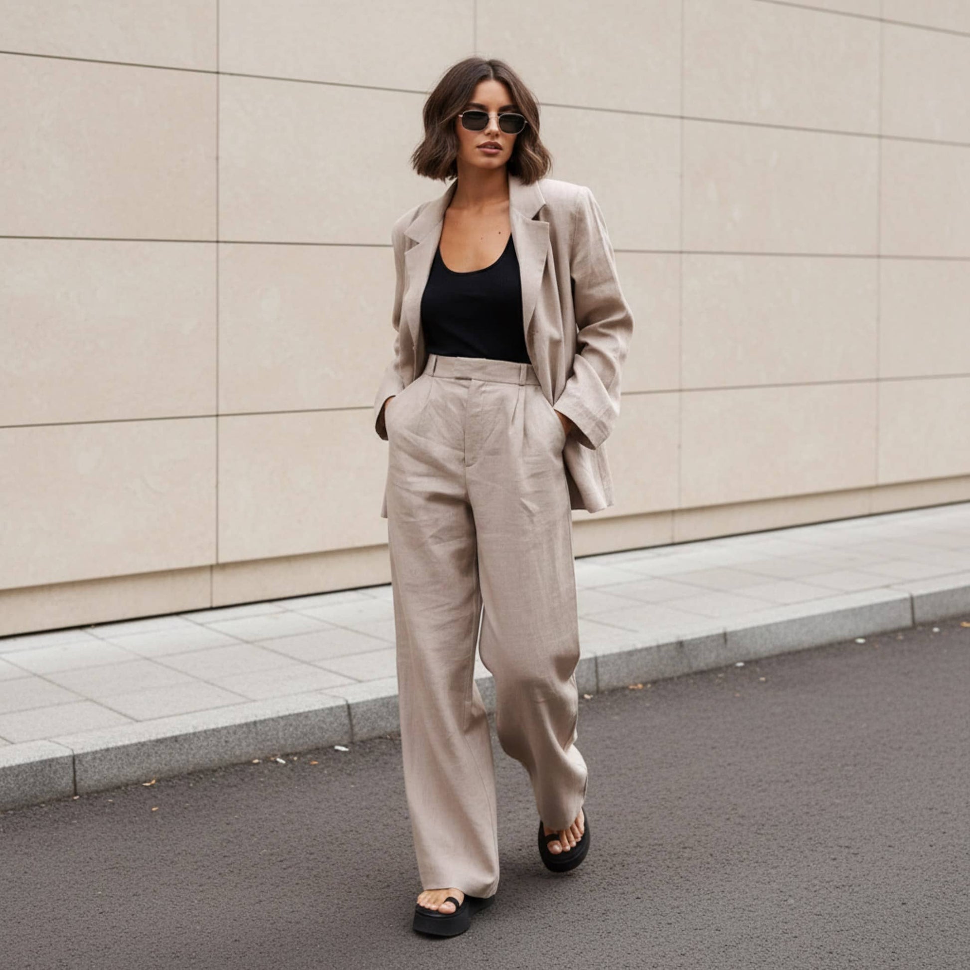 Womens Linen Blazer, Linen Blend Blazer