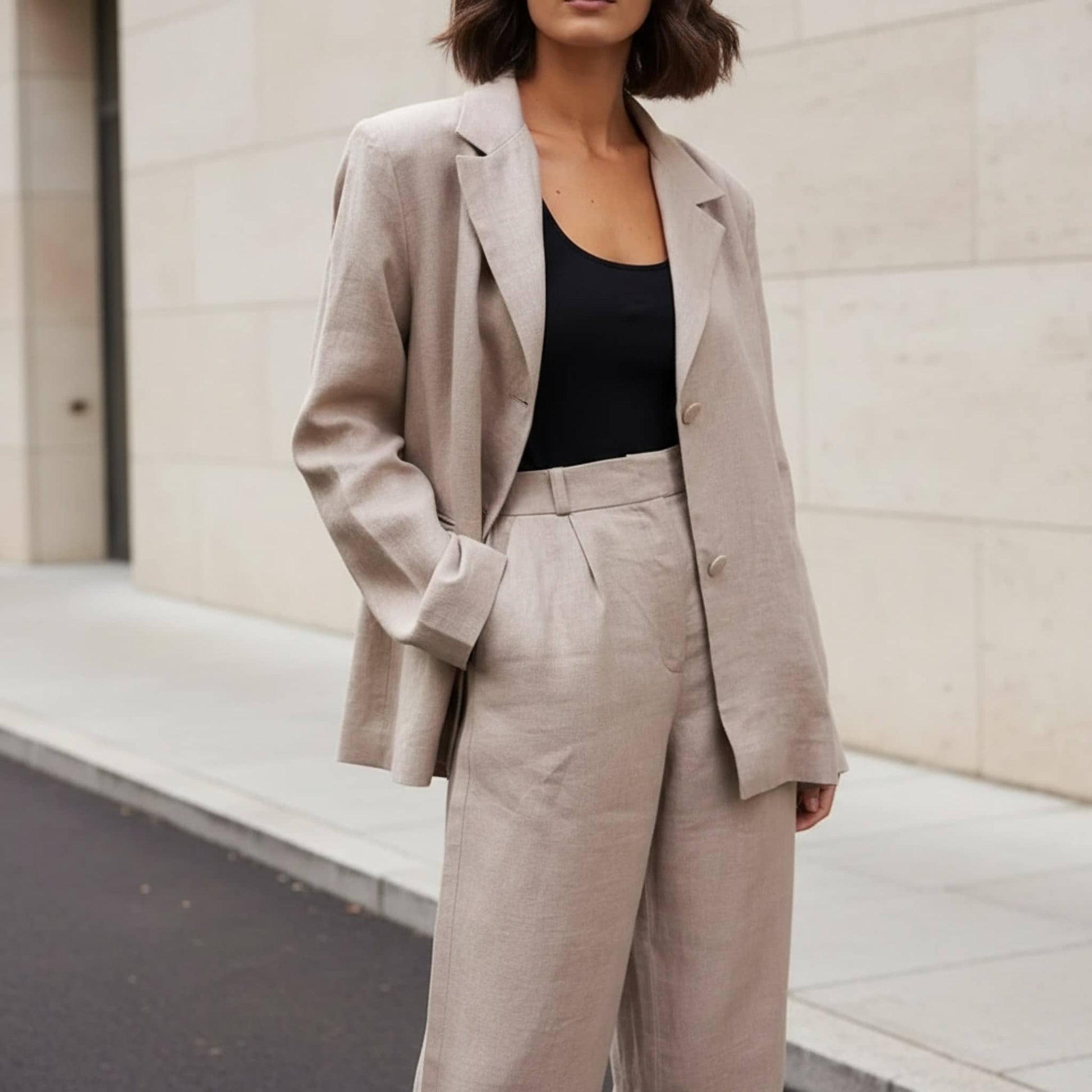 Womens Linen Blazer, Linen Blend Blazer