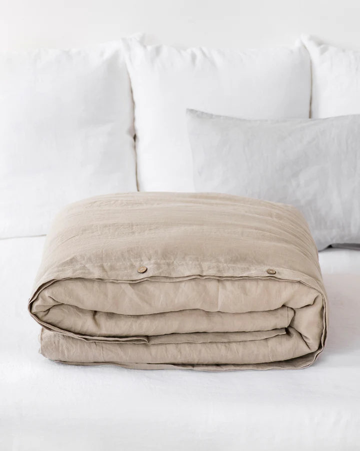 Natural linen duvet cover