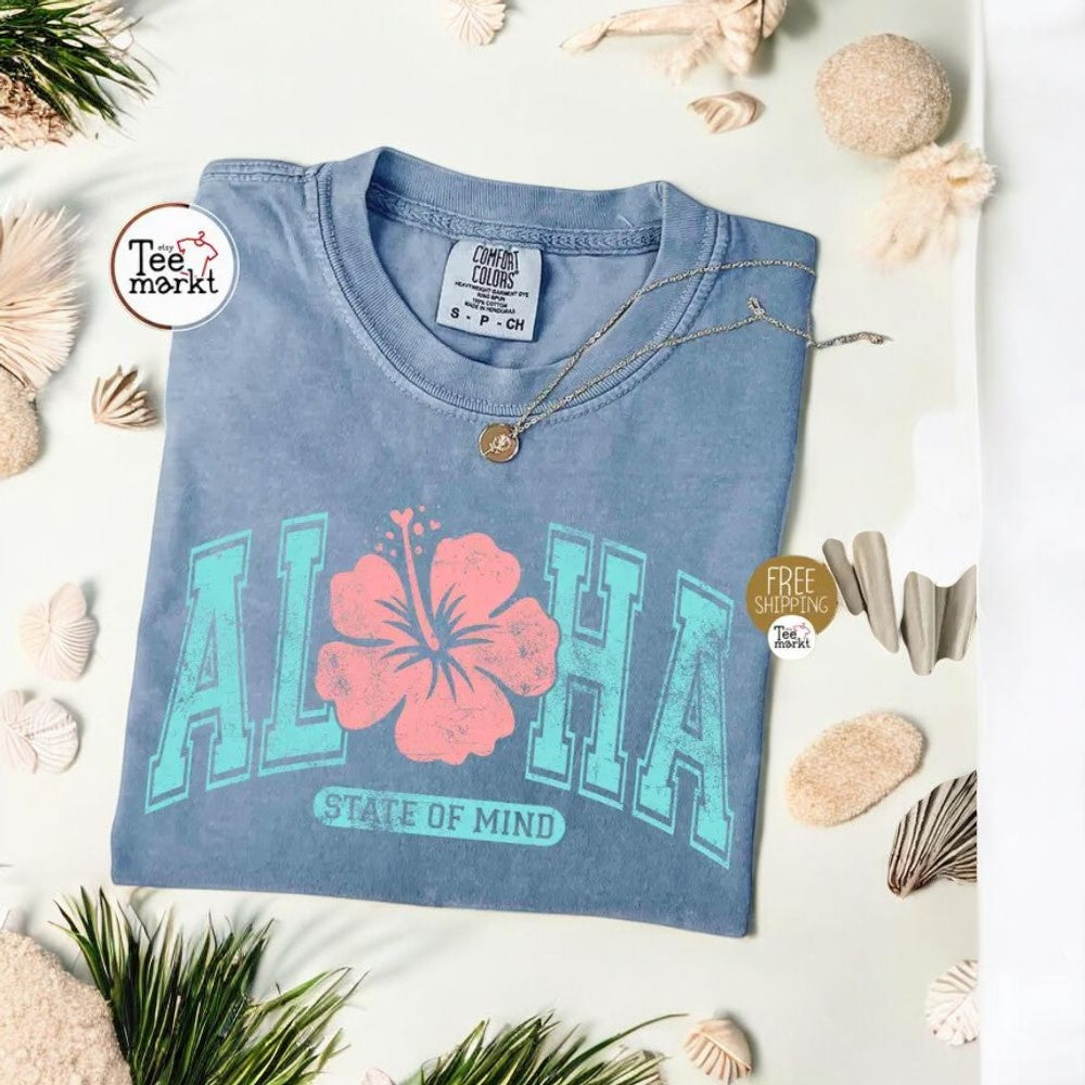 Vintage Aloha T-shirt, Hibiscus Flower Tee